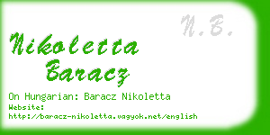 nikoletta baracz business card